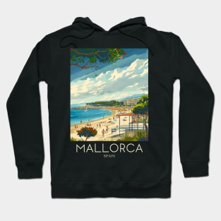 A Pop Art Travel Print of Mallorca - Spain Hoodie